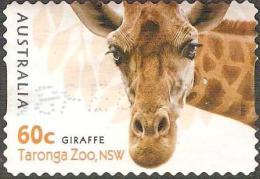 AUSTRALIA - DIECUT - USED 2012 60c Australian Zoos - Taronga Zoo, NSW - Giraffe - Oblitérés