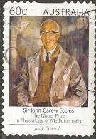 AUSTRALIA - DIECUT - USED 2012 60c  Nobel Prize Winners - Sir John Carew Eccles - Oblitérés