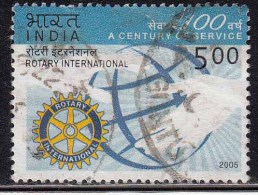 India Used 2005, Rotary International, Globe, Hands, (sample Image) - Usati