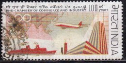 India Used 2005, PHD, Progress, Harmony, Development, Airplane, Ship, Graph, Map, ,  (image Sample) - Used Stamps