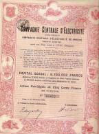 CIE CENTRALE D'ELECTRICITE DE MOSCOU (1906) ROUGE - Electricité & Gaz