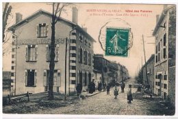 43 - MONTFAUCON Du VELAY- Hotel Des Platanes Et Route D'Unières - Montfaucon En Velay