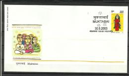 INDIA, 2003, FDC, Muktabai, (Poet And Saint), First Day Kolkata Cancellation - Cartas & Documentos