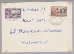 Ozeanien Tonga 1923-04-16 Nuku'Alofa Brief Nach Mannheim - Tonga (1970-...)