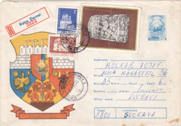 ARCHEOLOGY, STAMPS ON COVER,VERY RARE CANCEL, VATRA DORNEI,  ROMANIA - Lettres & Documents