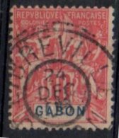 Gabon ; Mth ; 1904 ; N° Y: 20 ; Ob ;  Cachet " Libreville 24 Dec.  " . ; Cote Y : 8.00 E - Usados