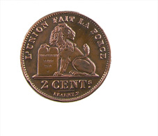 Belgique -  2 Cent. - 1905 - Cuivre - TTB - 2 Centimes