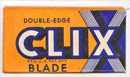 RAZOR BLADE RASIERKLINGE CLIX DOUBLE-EDGE NEW YORK  Nicht Ohne Rasierer Gefüllt - Lames De Rasoir