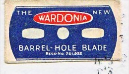 RAZOR BLADE RASIERKLINGE THE NEW WARDONIA BARREL-HOLE BLADE No. 751922 ,PRINTED IN ENGLAND  Nicht Ohne Rasierer Gefüllt - Rasierklingen