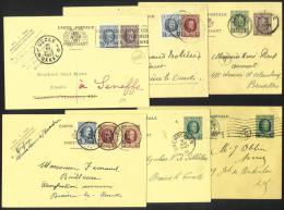 Belgique - CB072 - Houyoux - 6 Cartes Postales - Obl. LUTTRE - BRAINE L´ALLEUD - GREMBERGEN - MARCHIENNE - BRUXELLES - 1922-1927 Houyoux