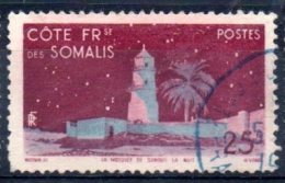 Cote Des Somalis ;  ; 1947 ; N° Y: 282 ; Ob ;   " Mosquée   " . ; Cote Y : 4.00 E - Gebruikt