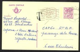 Belgique - CB081 - Lion Héraldique Sur Carte 7,50frs + Affranchissement Mécanique 50cts P010 - - 1951-1975 León Heráldico