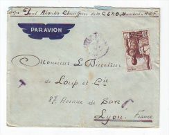 FRANCE. COLONIE. LETTRE. 69. LYON. RHONE. PA. AVION. AEF. AFRIQUE EQUATORIALE - Briefe U. Dokumente