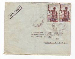 FRANCE. COLONIE. LETTRE. 69. LYON. RHONE. PA. AVION. AEF. AFRIQUE EQUATORIALE - Storia Postale