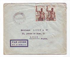 FRANCE. COLONIE. LETTRE. 69. LYON. RHONE. PA. AVION. AEF. AFRIQUE EQUATORIALE. FORT ARCHAMBAULT - Briefe U. Dokumente