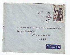 FRANCE. COLONIE. LETTRE. 69. LYON. RHONE. PA. AVION. AEF. AFRIQUE EQUATORIALE. POINTE NOIRE - Briefe U. Dokumente