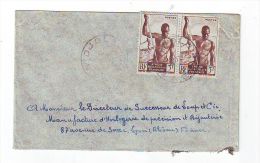 FRANCE. COLONIE. LETTRE. 69. LYON. RHONE. PA. AVION. AEF. AFRIQUE EQUATORIALE. - Cartas & Documentos