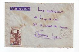 FRANCE. COLONIE. LETTRE. 69. LYON. RHONE. PA. AVION. AEF. AFRIQUE EQUATORIALE. LIBREVILLE - Covers & Documents