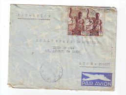 FRANCE. COLONIE. LETTRE. 69. LYON. RHONE. PA. AVION. AEF. AFRIQUE EQUATORIALE. - Briefe U. Dokumente