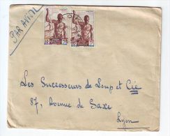 FRANCE. COLONIE. LETTRE. 69. LYON. RHONE. PA. AVION. AEF. AFRIQUE EQUATORIALE. BOKO - Storia Postale