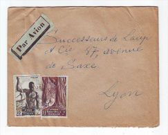 FRANCE. COLONIE. LETTRE. 69. LYON. RHONE. PA. AVION. AEF. AFRIQUE EQUATORIALE. - Covers & Documents