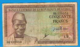 GUINEA - 50 Francs  1960  P-12 - Guinee