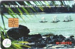 ***Télécarte De MADAGASCAR  Convoi De Pirogues   50Units Vide  TTB  A Saisir *** - Madagascar