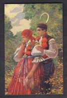 130807 /  Illustrator C.V. MUTTICH - BOUDEUSE , COUPLE REGIONAL COSTUME - KVKV 1187 - Muttich, C.V.