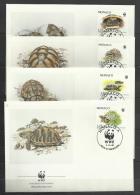 WWF 4 FDC  Tortues Tortuga Tortoise Schildkrote  Monaco 25 - Schildkröten