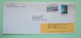 USA 1991 Cover West Palm Beach - New Hampshire - First Automated Post Office (stamp Damaged) - Lettres & Documents