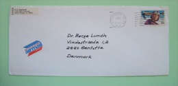 USA 1994 Cover Baton Rouge To Denmark - Plane Harriet Quimby Pioneer Pilot - Lettres & Documents