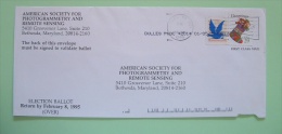 USA 1995 Cover From Dulles - Peace Dove Bird / Greetings Teddy Bear Sock - Brieven En Documenten