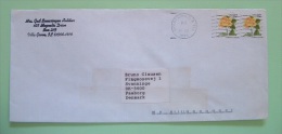 USA 1998 Cover Champaign To Denmark  - Flowers Roses - Lettres & Documents