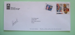 USA 1998 Cover  To Israel  - Fireworks Flag - Sports Olympics Gymnastic (damaged Stamp) Weight Lifting - Cartas & Documentos