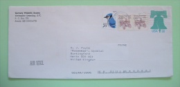 USA 1999 Stationery To England - Liberty Bell - Steam Carriage Car - Bird - Cartas & Documentos