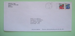 USA 1999 Cover From Worcester To Scotland UK - Fruits Raspberries Blueberries - Lettres & Documents