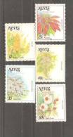 Nevis 1988 Christmas Flowers Set 5 MNH - St.Kitts En Nevis ( 1983-...)