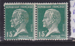 FRANCE N° 171 15C VERT TYPE PASTEUR VISAGE TEINTE NEUF POINT DE ROUILLE - Unused Stamps