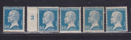 FRANCE N° 176 50C BLEU TYPE PASTEUR 5 NUANCES NEUF AVEC CHARNIERE - Unused Stamps