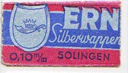 RAZOR BLADE RASIERKLINGE ERN SILBERWAPPEN  SOLINGEN 0,10 Mm  Nicht Ohne Rasierer Gefüllt - Lamette Da Barba