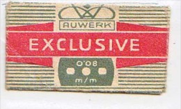 RAZOR BLADE RASIERKLINGE AUWERK EXCLUSIVE  O,08 Mm    Nicht Ohne Rasierer Gefüllt - Rasierklingen