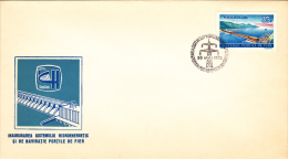 ELECTRICITY,IRON GATES SYSTEMS INAUGURATION,1972,COVER FDC,ROMANIA - Elektriciteit