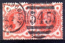 Grande Bretagne ; Great Britain , 1887 ; N° Y: 91 X2 ; Ob; " Victoria " Cote Y : 2.00 E. - Used Stamps