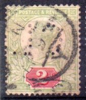 Grande Bretagne ; Great Britain , 1887 ; N° Y: 94 ;perforé CL ; Ob. ; " Victoria " Cote Y : 10.00 E. - Used Stamps