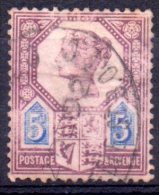 Grande Bretagne ; Great Britain , 1887 ; N° Y: 99 ; ; Ob. ; " Victoria " Cote Y : 10.00 E. - Oblitérés