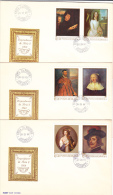 PICTURE,REMBRANDT,"WOMEN PORTRAIT",1969,3X, COVERS FDC,ROMANIA. - Rembrandt