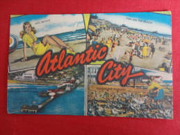 New Jersey >>> Atlantic City  Multi View   No Stamp 1955   Cancel   Ref 1025 - Atlantic City