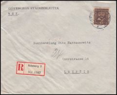 Sweden 1929, Registred Cover Goeteborg To Leipzig - Briefe U. Dokumente