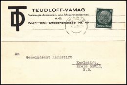 Austria 1939, Card Wien To Karlstift - Lettres & Documents