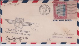 USA -1930  - POSTE AERIENNE - ENVELOPPE AIRMAIL De NASHVILLE ( TENNESSEE ) -  "EARLY BIRD" - 1c. 1918-1940 Storia Postale